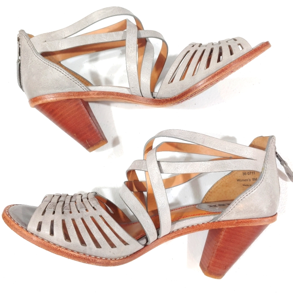 TRASK LEATHER HEELED SANDAL